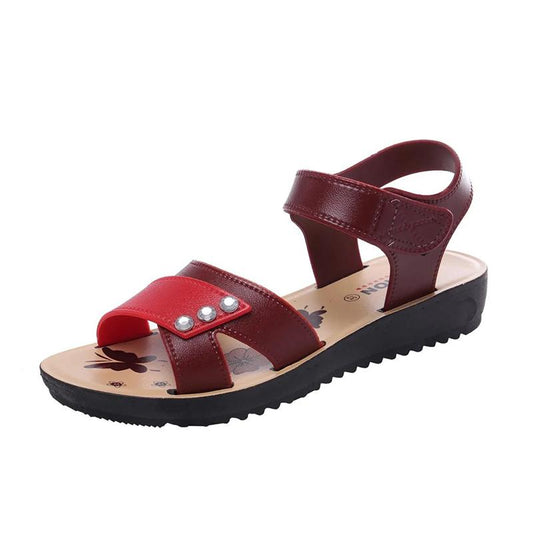 Flat Sandals Large Soft Sole Non-slip Maternity Shoes Elderly Sandals Comfortable Lightweight Simple Non-slip Plastic Shoes