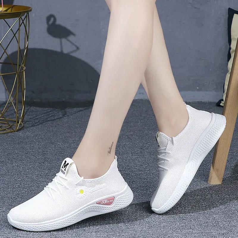 Non-slip Wear-resistant Running Shoes Women's Spring and Summer Sports Shoes  Slip-on Mesh Shoes