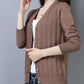 Spring and Autumn Thin Knit Sweater Cardigan Short V-neck Top Long Sleeve Outer Female Jacket
