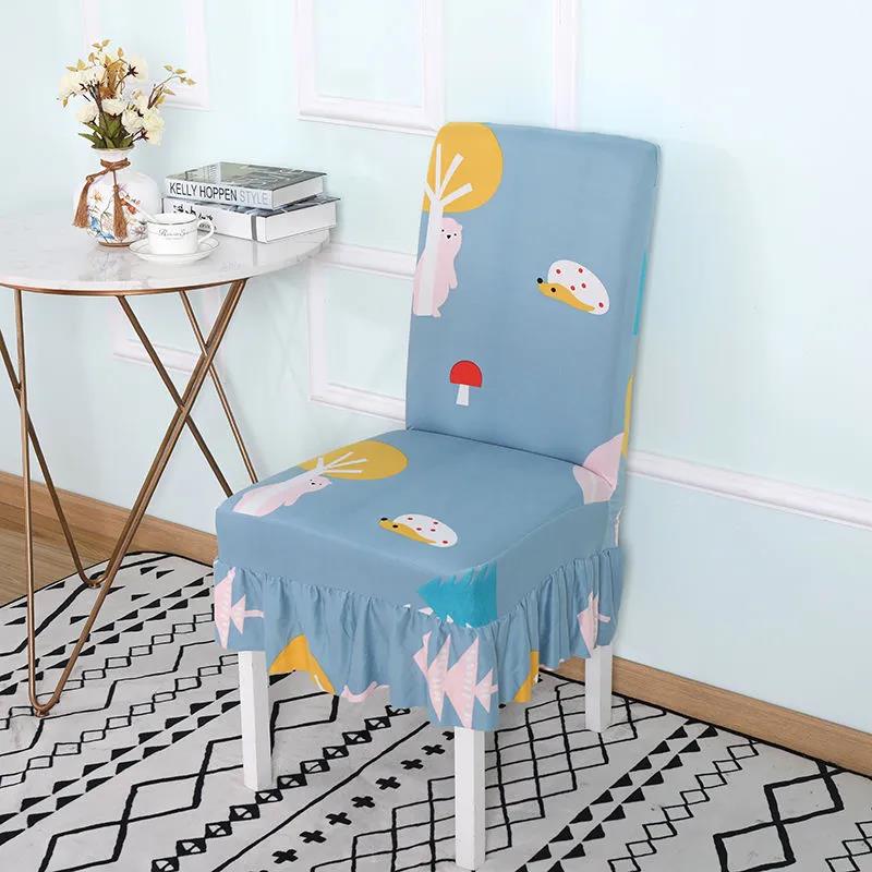 Elastic Chair Cover Universal Dining Table and Chair Cover Simple Home Cushion One-piece Chair Cover Stool Back Seat Cover