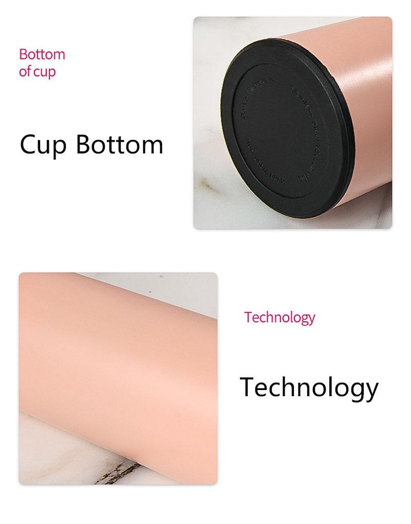 Portable Fashion Thermos Water Bottle for Women Vacuum Flask Stainless Steel Wooden Pattern Lid Water Cup Thermos for Tea