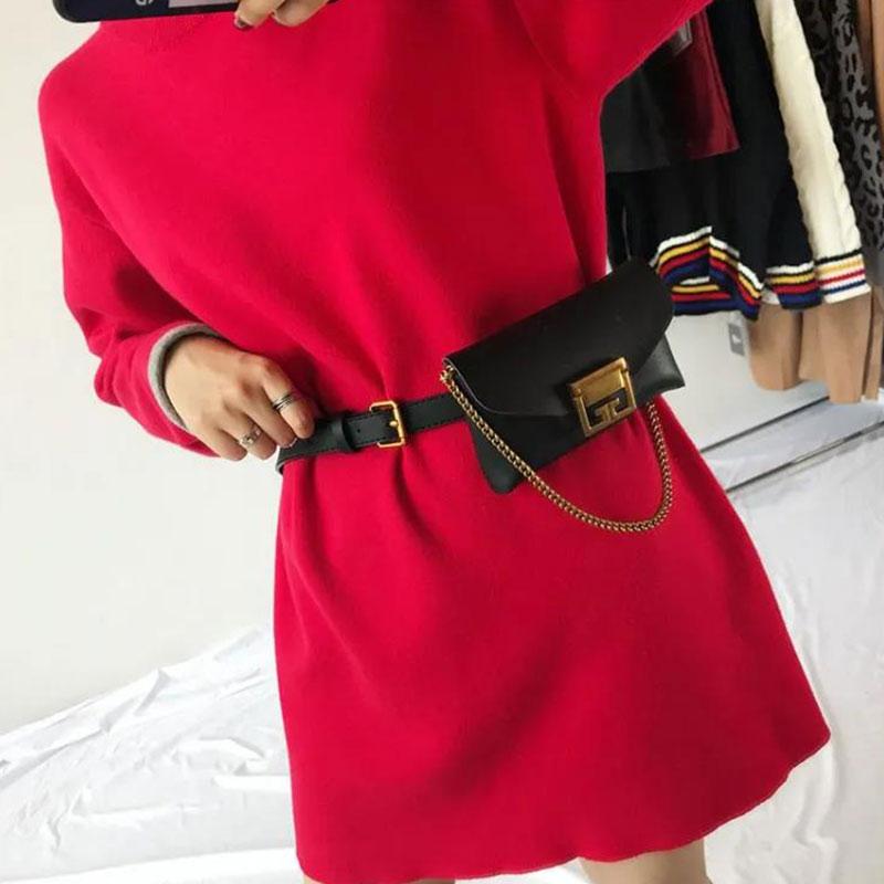 Retro Snakeskin Pattern Small Waist Bag Female Leisure Shopping Bag Chain Slung Original Mini Waist Bag Mobile Phone Bag