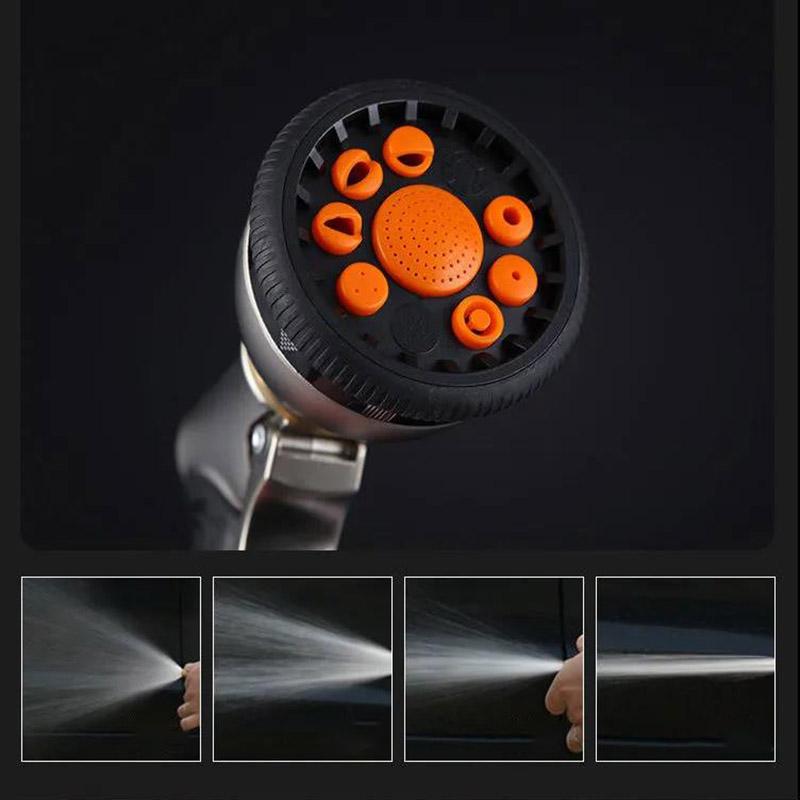 Multifunctional Car Wash Water Gun 9 Functions for Watering The Garden Forest Spraying Zinc Alloy High Pressure Water Gun Head Car Washing Supplies
