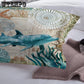 Dolphin Cover Ocean Coverlet Doona Cover Mandala Romantic Soft  AU Double, AU King