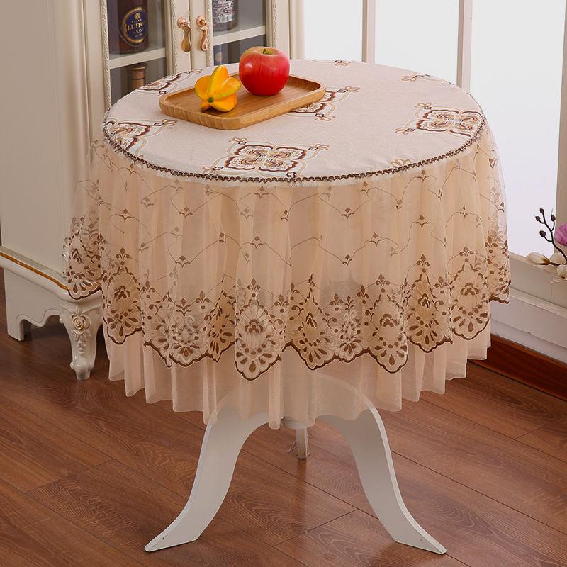 European-style Lace Round Tablecloth Household All-inclusive Round Coffee Table Cover Towel Cover Cloth Round Table Cloth Cushion Cover Tablecloth