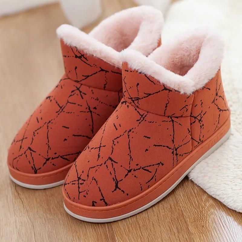 Winter Thick Men's and Women's Cotton Shoes Warm and Comfortable Non-slip Flat Shoes
