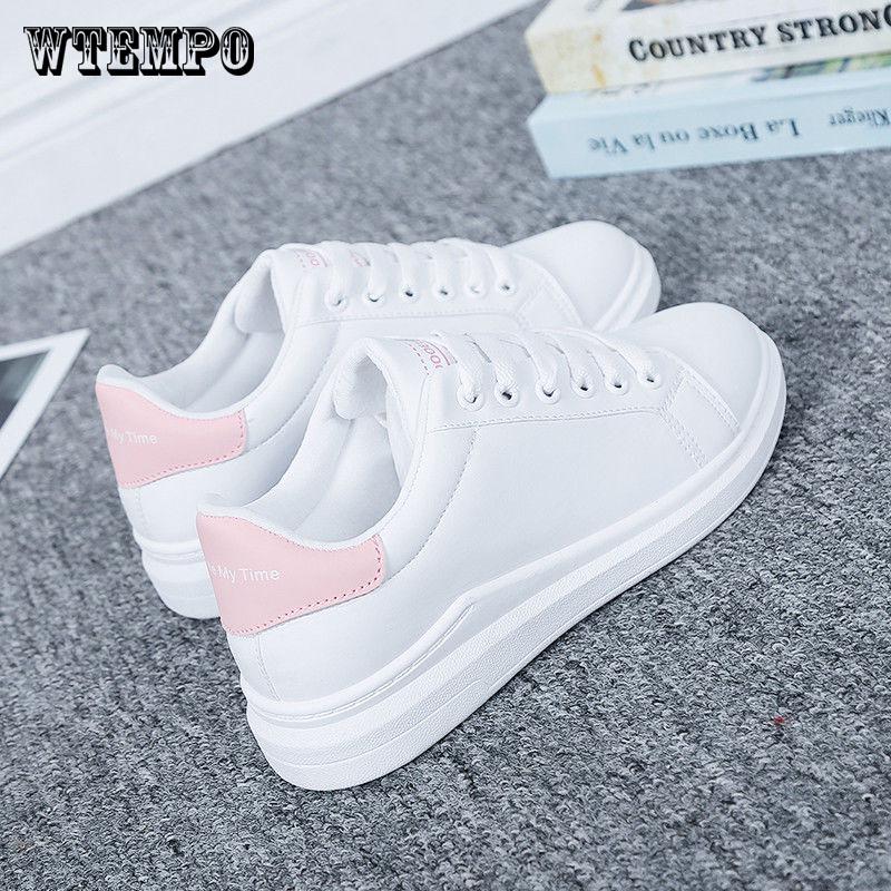 Women Platform Creepers White Flat Student Girls Sport Shoes Sneakers