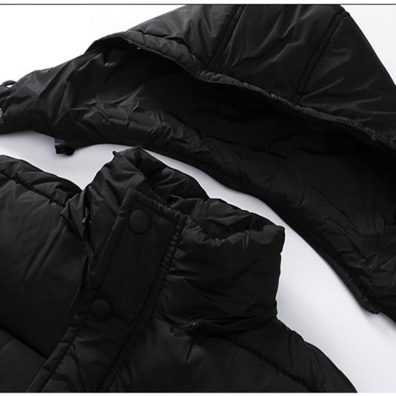 Girls' Warm Cotton-padded Jacket Winter Clothes Plus Velvet Thick Mid-length Down Cotton Jacket