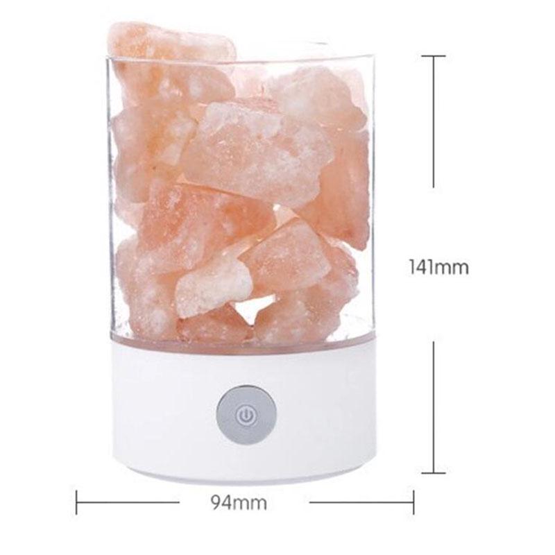 Himalayan Crystal Salt Table Lamp Led Night Light Natural Romantic Bedroom Usb Charging Bedside Lamp