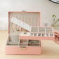 Jewelry Box Princess European Wooden Jewelry Box Earrings Simple Double-layer Storage Box