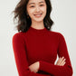 Wealthy Bird Autumn and Winter Cardigan Women's Self-cultivation Solid Color Thickening Half High Neck Cashmere Knitted Sweater Bottoming Shirt Tide
