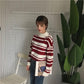 College Style Loose Striped Sweater Top Turtleneck Sweater Female Student Short