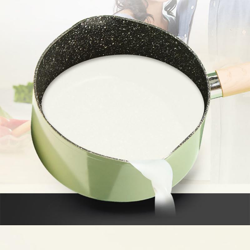 Avocado Color Maifan Stone Milk Pan Non-stick Pan Household Milk Pan General Milk Pan