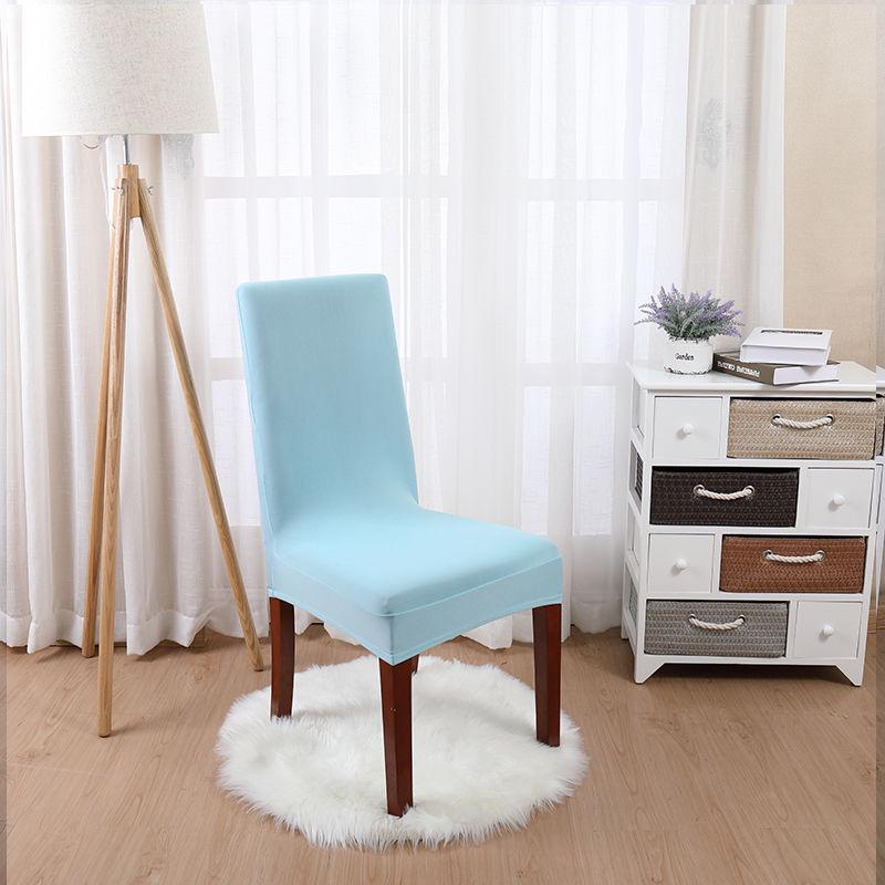 Solid Color Elastic Chair Cover Protector Universal Slipcover Kitchen Dining Chair Cover Removable