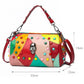Soft Leather Female Bag Large Capacity Rivet Pillow Bag Korean Shoulder Bag Messenger Bag Handbag Bag Female