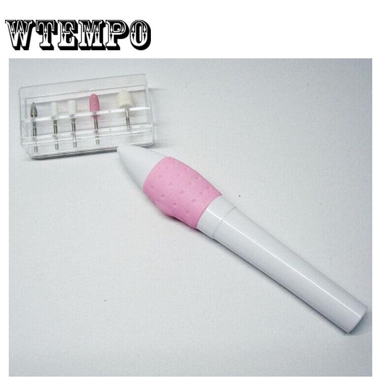 Electric Nail Art Drill Pen Handle File Polish Grind Machine Handpiece Manicure