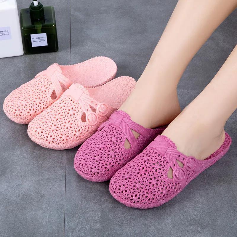 Summer Women's Slippers Indoor Flat Bottom Non-slip Outer Wear Slippers