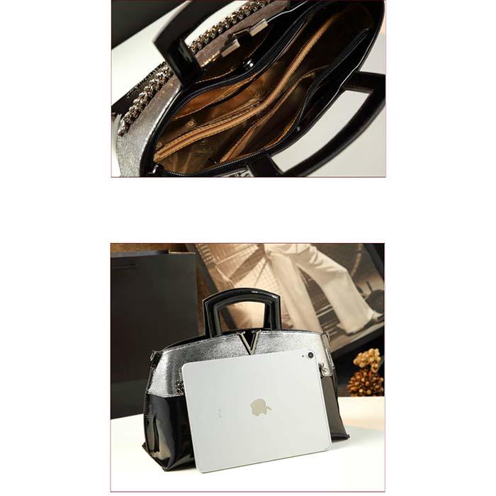 Patent Leather Women Handbags Totes Shoulder Bags Messenger Bag Flower Handle Bags Designer Handbags