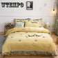 Coral Velvet 4pcs Winter Flannel Thickening Warm Bedclothes Queen King Bedsheets Quilt Cover