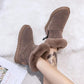 Winter Snow Boots Women Thicken Boots Plus Velvet Warm Cotton Shoes Flat Ankle Boots