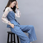 Suit Denim Wide Leg Pants Suit Women Autumn Two-piece Autumn 2021