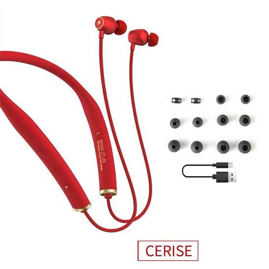 New Sports Bluetooth Headset Metal Magnetic Wireless Double Bass In-ear Lug Silicone