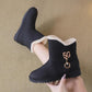 Women's Boots 2021 Winter Plush Nubuck Leather Sleeve Fashion Wedge Heel Faux Plush Warm Comfortable