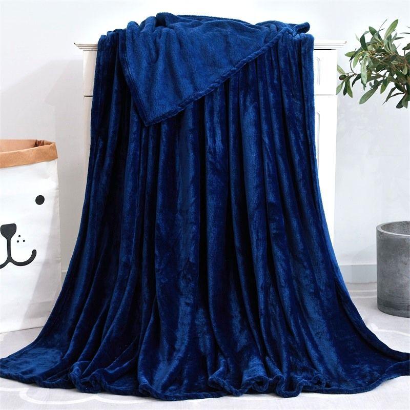 Arctic Fleece Blanket Blanket Thick Solid Color Air Conditioning Blanket Winter Coral Fleece Double-sided Plus Fleece Warm and Breathable Bed Sheet