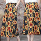 Women Summer Large Size Printed Lantern Skirt In Spring and Summer Loose High Waist A-line Vintage Elastic Casual Long Skirt