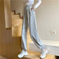 Thin Cotton Sports Trousers Women's Loose-fitting Outer Wear Korean Style Fashion Slim High-waisted Footwear Trousers