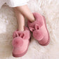 Autumn Winter Cotton Slippers Rabbit Ear Home Indoor Slippers Winter Warm Shoes Womens Cute Plus Plush Slippers 2021 New Fashion