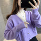 Twist Knitted Jacket Autumn and Winter Short Sweater Loose Cardigan Outer Wear