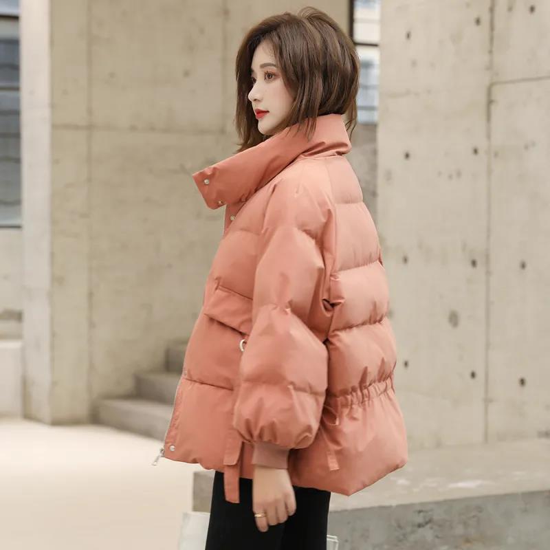 Winter Women's Korean Down Jacket Short Stand-up Collar Loose Cotton-padded Jacket Thick Bread Padded Jacket