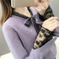 Women Sweaters Newest Long Sleeve Backless Sweater Autumn Pullover Sexy Deep V-neck Knitted Tops