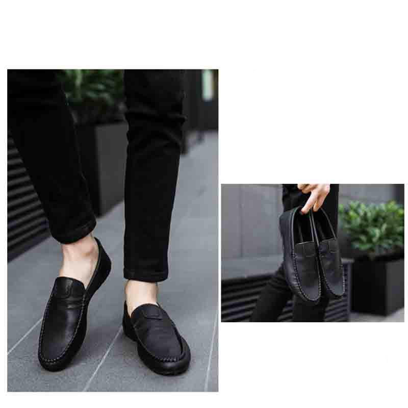 Men's shoes summer breathable peas shoes men's casual shoes trend tide shoes leather shoes men