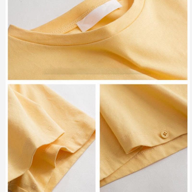 Women Ladies Summer Personality Tops button Irregular Loose Short Sleeve Short T-shirt Blouse