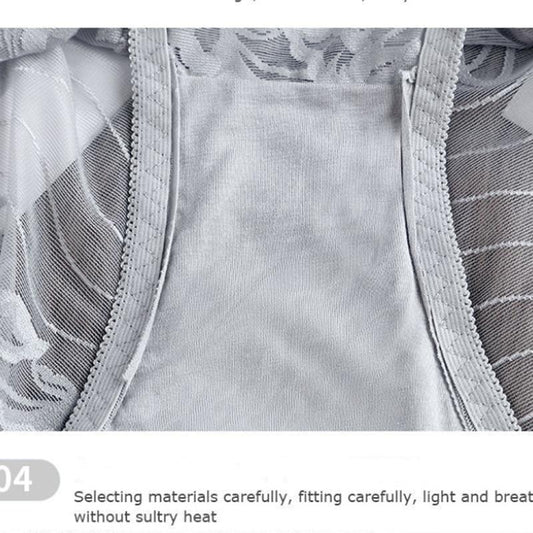 2pc Ladies Underwear Mid-waist Lace Cotton Student Sexy Seamless Breathable Triangle Summer Thin Antibacterial