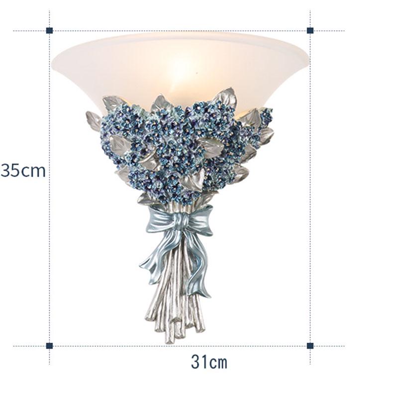 resin LED Wall lamps Living room bedroom bedside decoration lamp TV background wall lamp glass shade