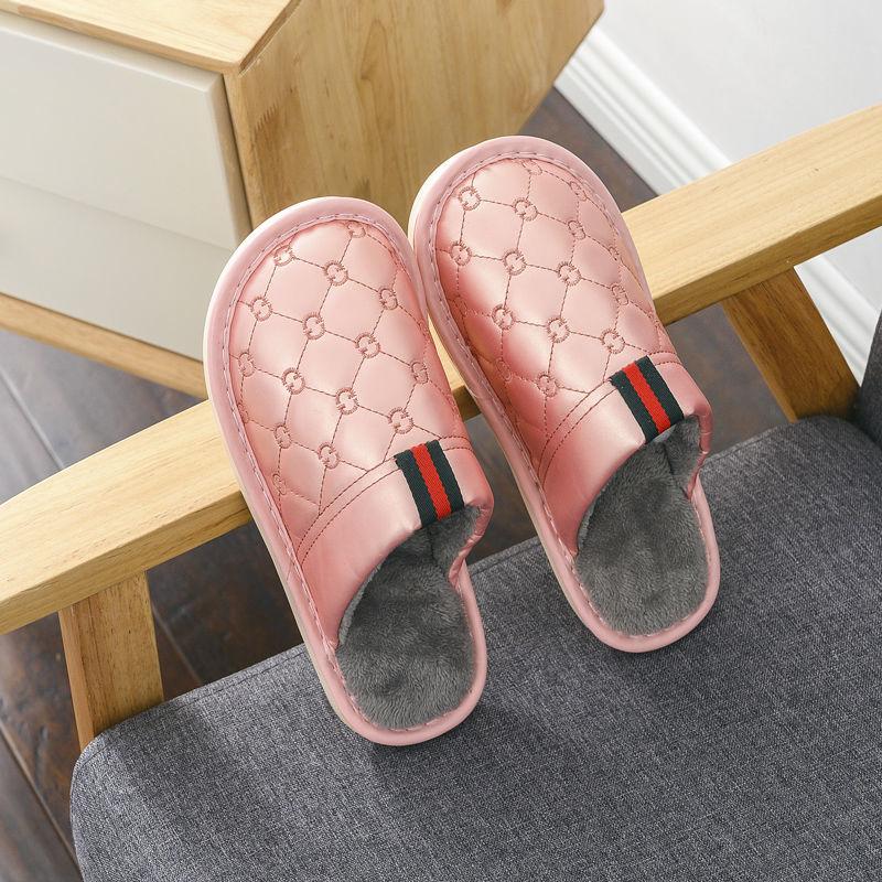 Indoor Non-slip and Dirt-resistant Cotton Slippers To Keep Warm Autumn and Winter Flat Shoes Fashion Casual