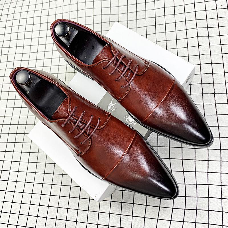 British Style Large Size Shoes Casual Trend Shoes Fashion Suit Shoes Summer Pointed Shoes Men