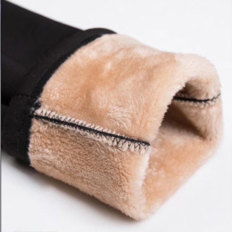 Winter Plus Velvet Thickening Autumn and Winter High Waist Large Size Loose and Thin Stretch Black Casual Pants Pencil Women