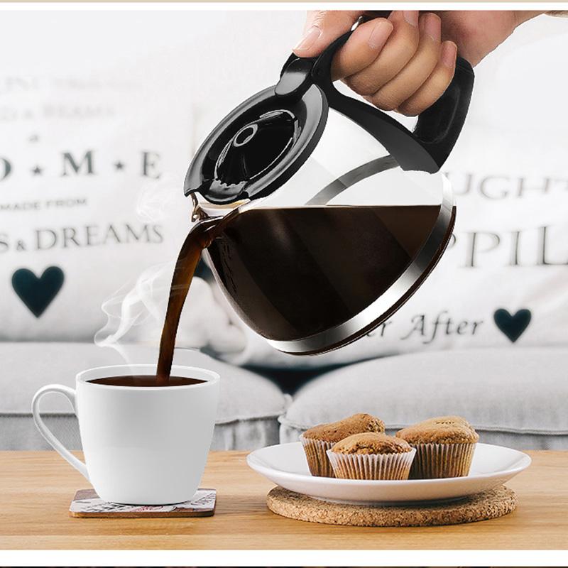 Drip Coffee Machine Filter 550W Kitchen Appliances Dripping Coffee Maker Boiled Tea Powder Milk Keep Warm 6 Cup for Gift Sonifer