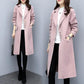 Coat Women's Mid-length Autumn and Winter Woolen Loose and Thin Over The Knee Popular Woolen Coat