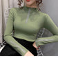 Half-high Neck Bottoming Slim-fit Sweater Women's Fall/winter Fashion Diamond-studded Inner Thick Pullover Sweater