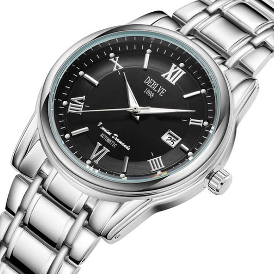 Men Mechanical Watch Calendar Stainless Steel Automatic Wristwatches