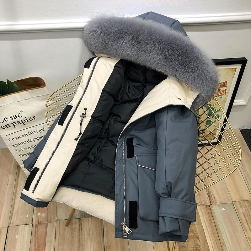 Tooling Down Jacket Women's Mid-length and Short-length Thickened Waistband Overcoming Coat