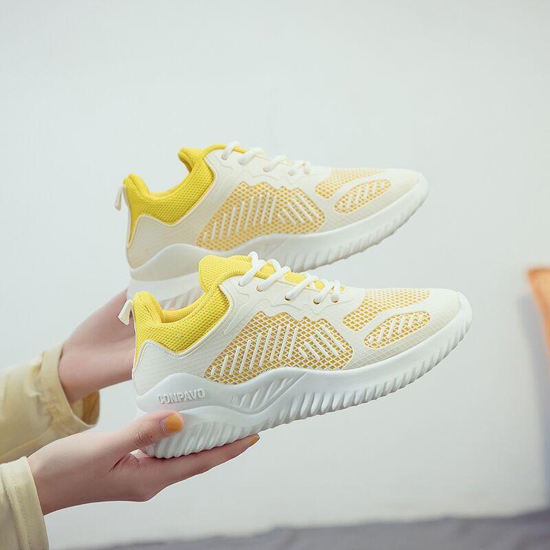 Spring White Shoes Female Students Running Breathable Comfortable Mesh Shoes All-match Casual Sports Shoes
