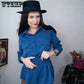 Spring  Autumn Women Dress Button Turn Down Collar  Long Sleeve Blouses Dress with Belt