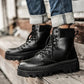 Men's High Top British Martin Boots Korean Trend  All-match Increase Cowboy Boots High-top Black Men's Boots