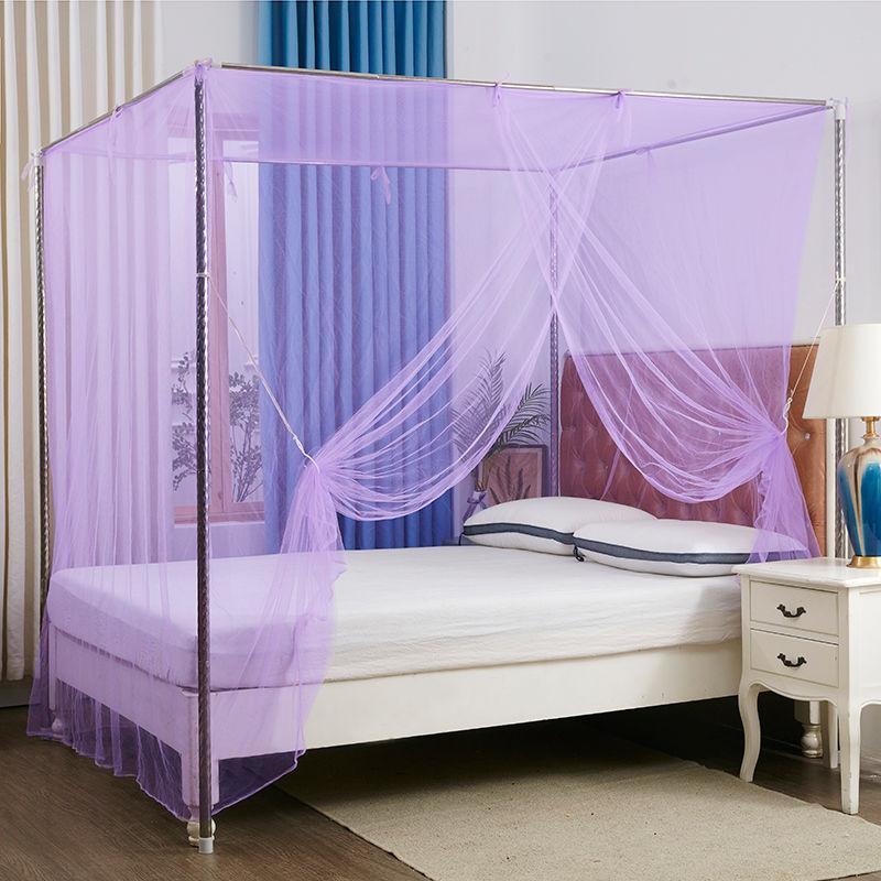 Household Double Encryption Single Door Square Top Traditional Landing To Increase Old-fashioned Mosquito Nets Tethered Mosquito Nets